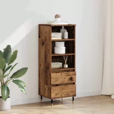 vidaXL Magasfiú fiókkal Öreg fa 40 x 36 x 110 cm Faanyag