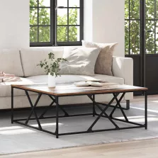 vidaXL Dohányzóasztal Régi fa 100 x 100 x 40 cm Faanyag