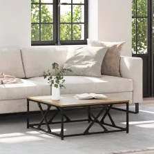   vidaXL Dohányzóasztal kézműves tölgy 70 x 70 x 30 cm Faanyag