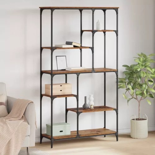 vidaXL Könyvespolc Öreg fa 99 x 35,5 x 176 cm Faanyag