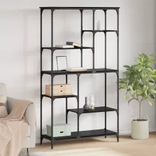 vidaXL Könyvespolc Fekete tölgy 99 x 35,5 x 176 cm Faanyag