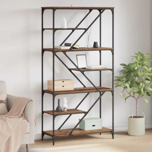vidaXL Könyvespolc Öreg fa 91 x 36 x 176 cm Faanyag
