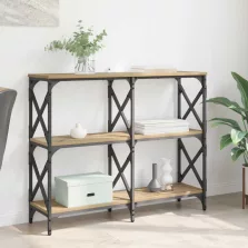   vidaXL Konzolasztal Artisan tölgy 100 x 28 x 80,5 cm Faanyag