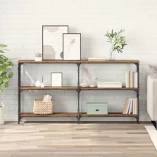 vidaXL Konzolasztal Öreg fa 156 x 28 x 80,5 cm Faanyag