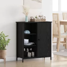 vidaXL Széf Fekete tölgy 70 x 30 x 80 cm Faanyag