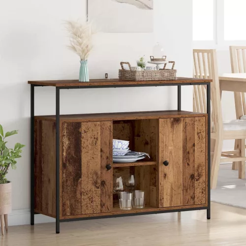 vidaXL Széf Öreg fa 100 x 35 x 80 cm Faanyag