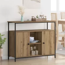 vidaXL Széf Artisan tölgy 100 x 35 x 80 cm Faanyag