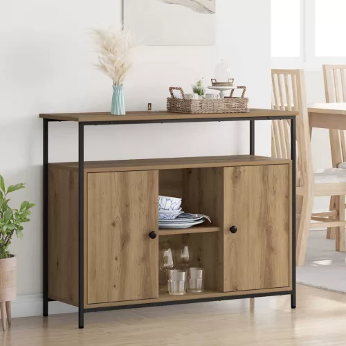 vidaXL Széf Artisan tölgy 100 x 35 x 80 cm Faanyag