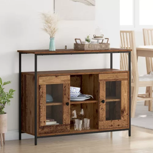vidaXL Széf Öreg fa 100 x 35 x 80 cm Faanyag