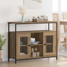 vidaXL Széf Artisan tölgy 100 x 35 x 80 cm Faanyag