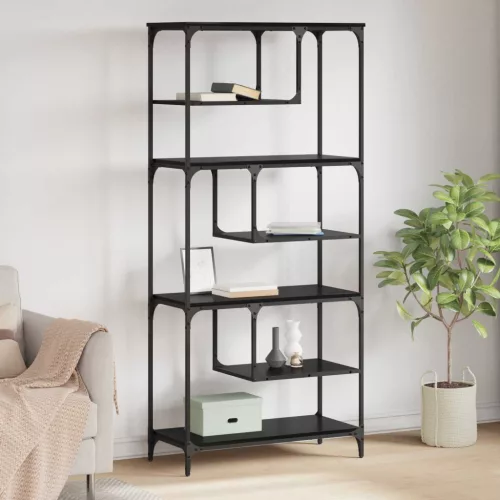 vidaXL Könyvszekrény Musta tammi 81 x 36 x 176 cm Faanyag