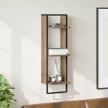   vidaXL Falpolc polcokkal Artisan tölgy 30 x 25 x 100 cm Faanyag