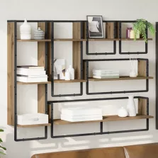   vidaXL Fali polc készlet 6 pcs Artisan tölgy 100 x 25 x 30 cm Faanyag