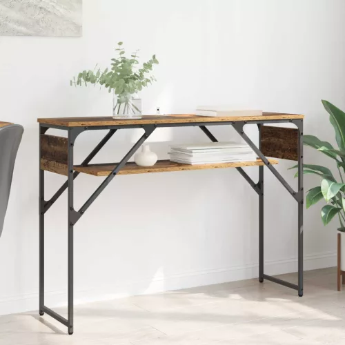 vidaXL Konzolasztal Öreg fa 105x30x75cm Faanyag