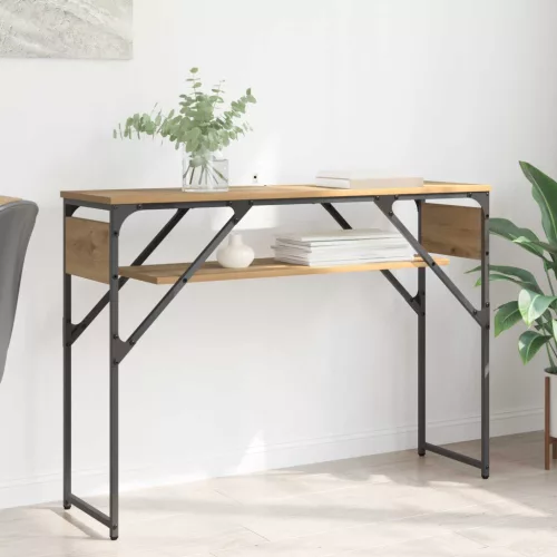 vidaXL Konzolasztal Artisan tölgy 105x30x75cm Faanyag