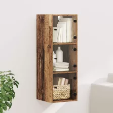   vidaXL Fali Szekrény Falra szerelhető Öreg fa 35 x 37 x 102 cm Faanyag
