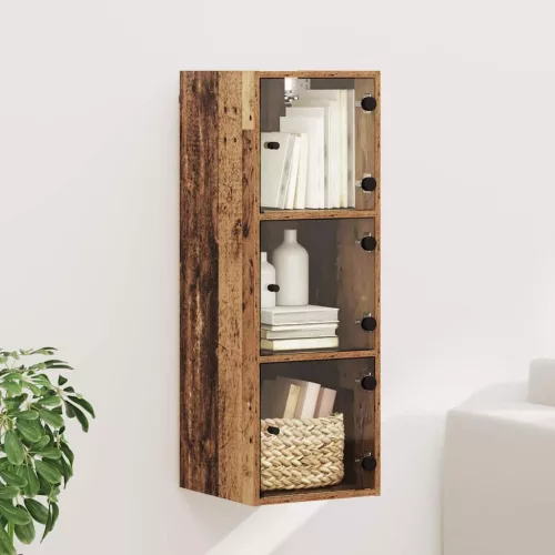 vidaXL Fali Szekrény Falra szerelhető Öreg fa 35 x 37 x 102 cm Faanyag