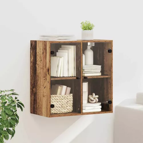 vidaXL Fali Szekrény Öreg fa 68 x 37 x 68,5 cm Faanyag