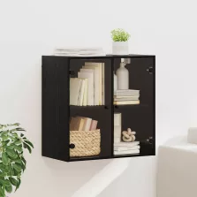   vidaXL Fali Szekrény Fekete tölgy 68 x 37 x 68,5 cm Faanyag