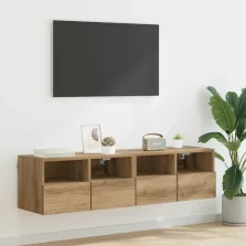   vidaXL TV Fali Szekrények 2 pcs Artisan tölgy 60 x 30 x 30 cm Faanyag