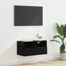   vidaXL TV Fali Szekrény Fekete tölgy 60 x 30 x 30 cm Faanyag