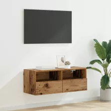 vidaXL TV Fali Szekrény Öreg fa 80 x 30 x 30 cm Faanyag