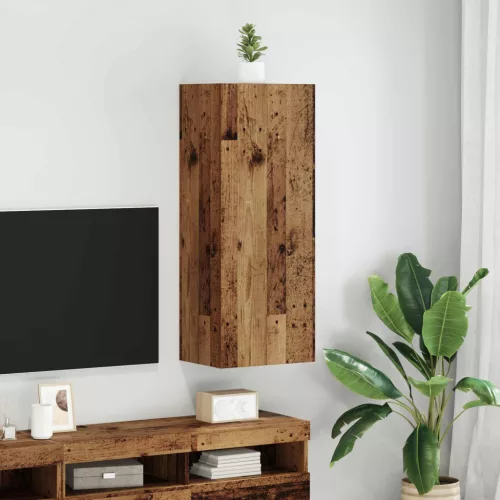vidaXL TV Fali Szekrény Öreg fa 40,5 x 30 x 102 cm Faanyag