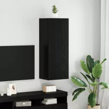   vidaXL TV Fali Szekrény Fekete tölgy 40,5 x 30 x 102 cm Faanyag