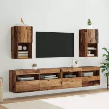   vidaXL Fali TV szekrények 2 pcs Öreg fa 30,5 x 30 x 60 cm Faanyag