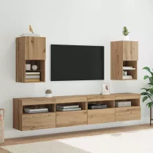   vidaXL Fali TV szekrények 2 pcs Artisan tölgy 30,5 x 30 x 60 cm