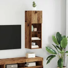   vidaXL Falsítható TV Szekrény Öreg fa 30,5 x 30 x 90 cm Faanyag