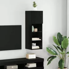   vidaXL Falsítható TV Szekrény Fekete tölgy 30,5 x 30 x 90 cm Faanyag
