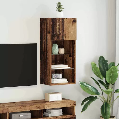 vidaXL Falsítható TV Szekrény Öreg fa 40,5 x 30 x 90 cm Faanyag