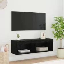   vidaXL TV Fali Szekrény Panama Fekete tölgy 100 x 30 x 30 cm Faanyag