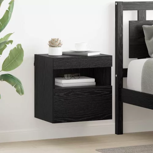 vidaXL TV Fali Szekrények 2 pcs Fekete tölgy 40 x 30 x 40 cm Faanyag