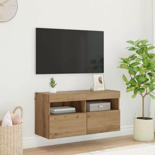 vidaXL TV Fali Szekrény Artisan tölgy 80 x 30 x 40 cm Faanyag