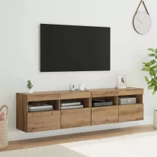   vidaXL TV Fali Szekrények 2 pcs Artisan tölgy 80 x 30 x 40 cm Faanyag