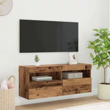 vidaXL TV Fali Szekrény Öreg fa 100 x 30 x 40 cm Faanyag