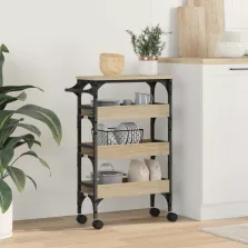 vidaXL Konyhai kocsi Sonoma tölgy 53 x 20 x 76 cm Faanyag