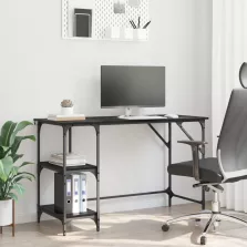 vidaXL Asztal Fekete tölgy 120 x 50 x 75 cm Faanyag