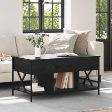   vidaXL Dohányzóasztal Fekete tölgy 100 x 55 x 48.5 cm Faanyag