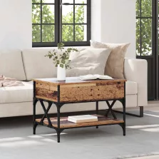 vidaXL Dohányzóasztal Öreg fa 70x50x50cm Faanyag