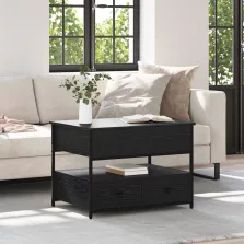   vidaXL Dohányzóasztal fiókkal Fekete tölgy 70 x 50 x 54.5 cm Faanyag