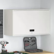   vidaXL Fali szekrény a garázsba Fehér 90 x 40 x 53 cm Porfestett acél