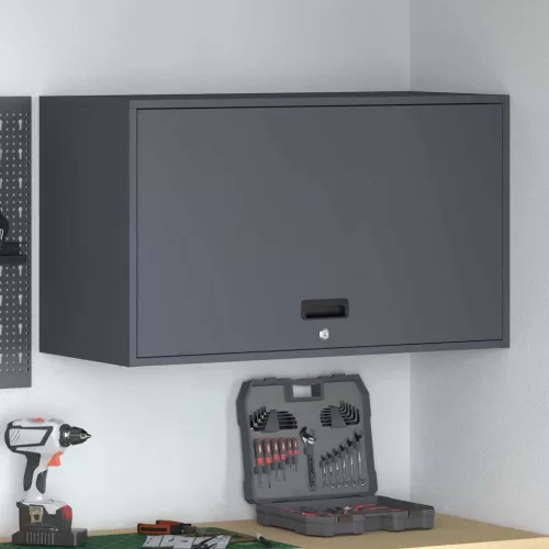 vidaXL Fali szekrény a garázsba Antracit 90 x 40 x 53 cm