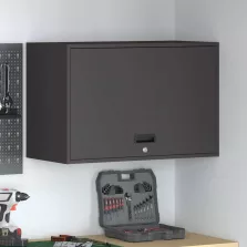   vidaXL Fali szekrény a garázsba Fekete 80 x 40 x 53 cm Porfestett acél