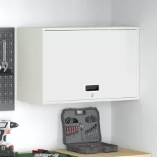   vidaXL Fali szekrény a garázsba Fehér 80 x 40 x 53 cm Porfestett acél