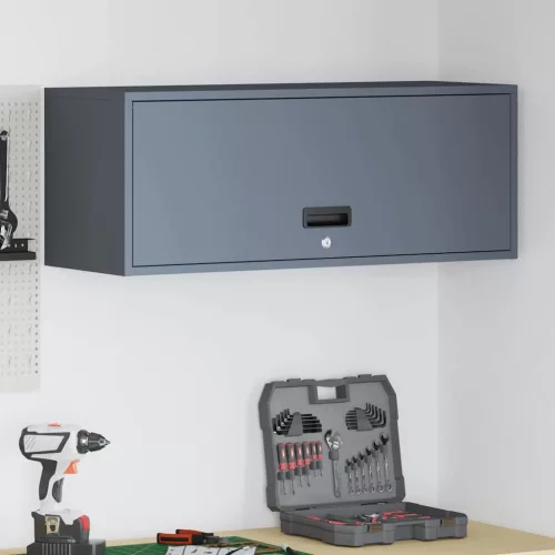 vidaXL Fali szekrény a garázsba Antracit 90 x 33 x 35 cm