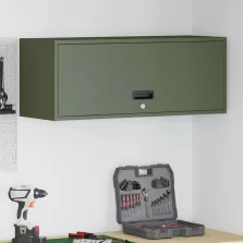   vidaXL Fali szekrény a garázsba Oliva zöld 90 x 33 x 35 cm