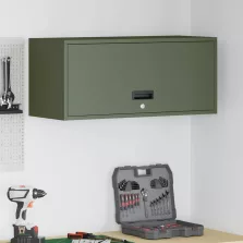   vidaXL Fali szekrény a garázsba Oliva zöld 80 x 33 x 35 cm